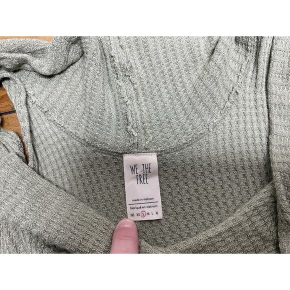 We The Free Cowl Neck Tank Top Sleeveless Waffle Knit Casual Comfy Sz S - Picture 3 of 10